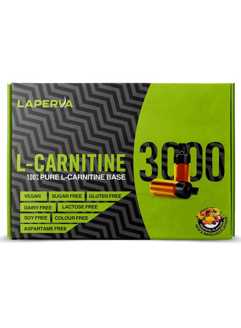 Laperva L-Carnitine 3000 with Tropical Flavor 10 x 20 Vials - Image 1